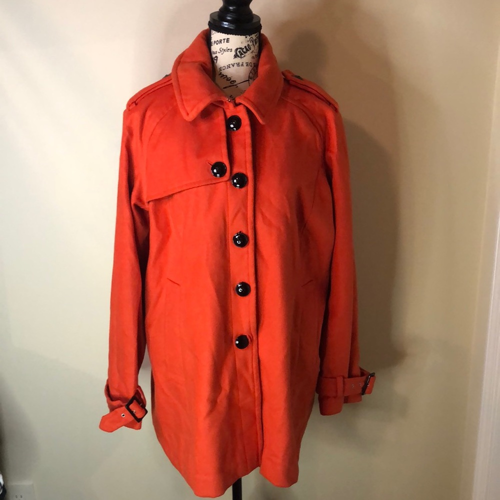 Worthington Orange Coat with Pockets Sz XL